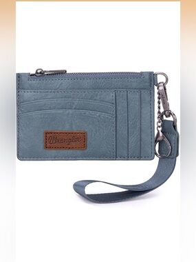 Wrangler Slate Blue RFID Card Wallet Wristlet